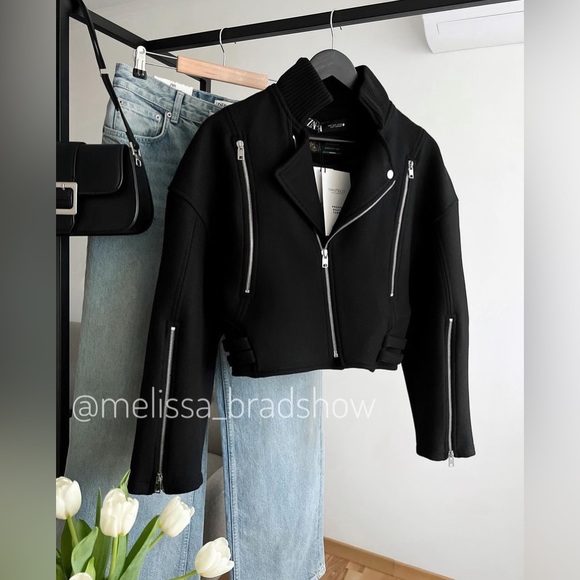 Zara Jackets & Blazers - ZARA PREMIUM MANTECO WOOL BLEND BIKER AVIATOR JACKET COAT MEDIUM